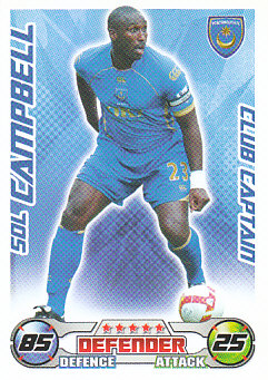 Sol Campbell Portsmouth 2008/09 Topps Match Attax Club Captain #EX105